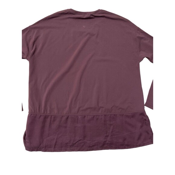Lululemon Women's Size 2 Burgundy Maroon Ease of Mind Athleisure Top Stretch - Picture 4 of 6